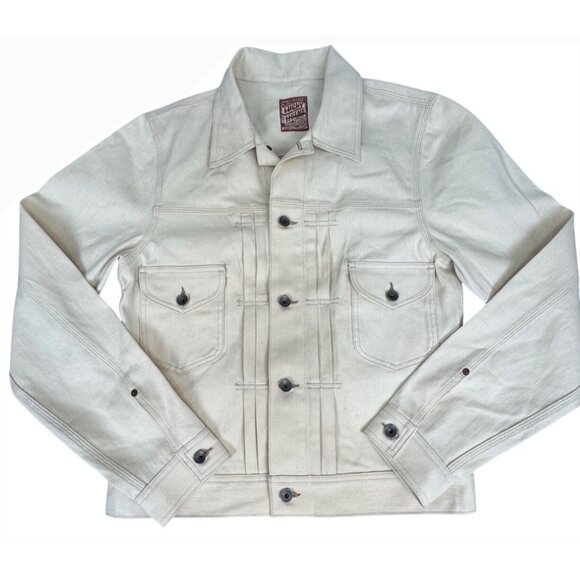 Lucky Brand Other - NWOT Lucky Brand Mens M Off-White Denim Industrial Jacket Casual Western *Read